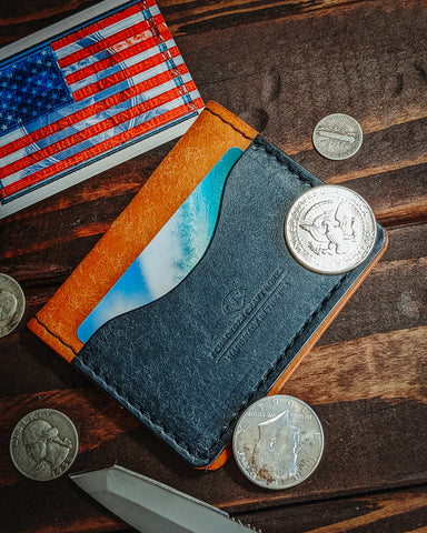 3 Pocket Leather Minimalist Card Wallet